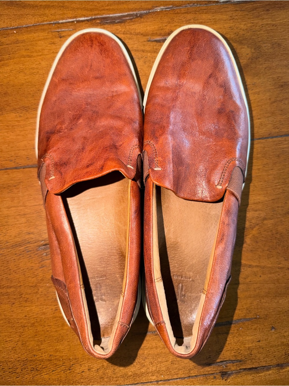 Frye Women's Slip-On Loafers in Cognac Brown - Picture 4 of 5